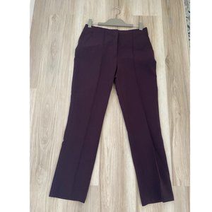 Victoria Beckham Burgundy Straight Leg Pants